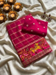 Viscose Georgette Saree with Blouse