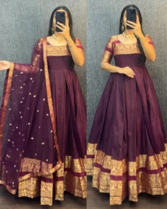 😍😍Traditional Ethnic Gown Set with Dupatta😍😍