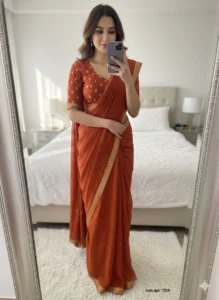 Viscose Georgette Sequence Saree