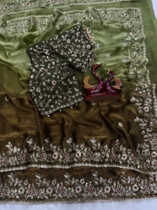 🌸🌸Beautiful Soft Fendy Sequence Embroidery Work Sarees🌸🌸
