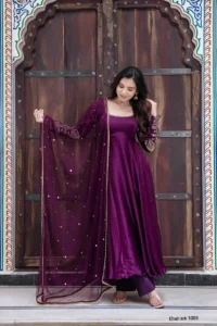 Upada Silk Gown with Dupatta