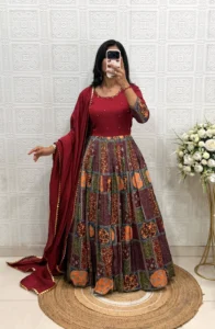Vichitra Silk Gown