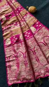 Khadi Crepe Paithani Saree