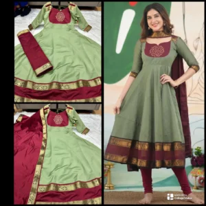 Jacquard Silk Anarkali Suit