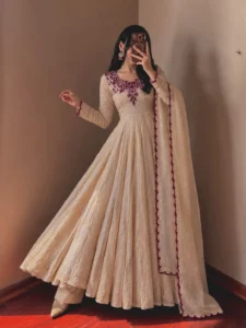 Doremon Crush Embroidered Gown