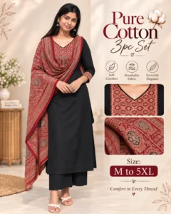 Cotton Ajrakh Print Kurta Set