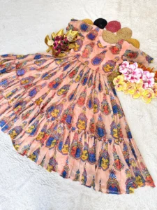 Summer Special  Full Stitched Kalamkari Maxi Gown