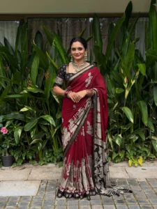 Georgette Zari Border Saree