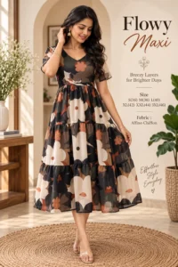 Alfino Chiffon Floral Maxi Dress
