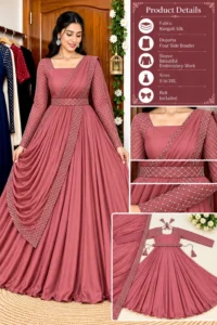 Rangoli Embroidery Anarkali Suit