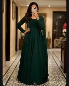 💕Faux Georgette Pintuck Gown💕