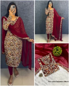 💗💗Viral Kalamkari Sideopen Kurti With Dupatta Set💗💗