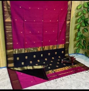 Silk Cotton Saree with Big Border
