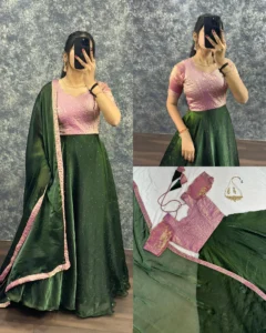 🌸🌸Attractive Pure Soft Fendy Silk Gown With Dupatta😎😎
