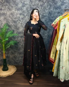 South Mull Chanderi Anarkali Set