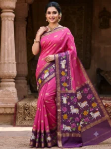 Zari Border Saree with Blouse
